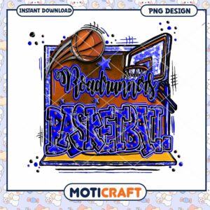 Roadrunners Basketball PNG Design Instant Download File