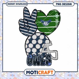 Rice Owls Football PNG Graphic Design Instant Download