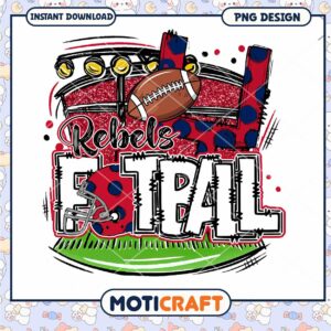 Rebels Football PNG Design for Instant Download Fun
