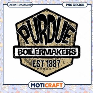 Purdue Boilermakers Vintage Logo PNG Instant Download