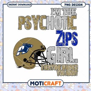 Psychotic Zips Girl PNG Design for Instant Download