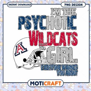 Psychotic Wildcats Girl SVG Design for Sports Fans