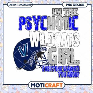 Psychotic Wildcats Girl PNG Design for Instant Download