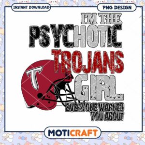Psychotic Trojans Girl PNG Design for Bold Fans