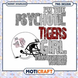 Psychotic Tigers Girl Instant Download PNG Design