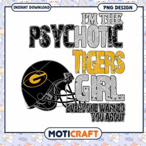 Psychotic Tigers Girl PNG Design for Sports Fans