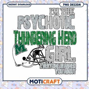 Psychotic Thundering Herd Girl PNG Design Download