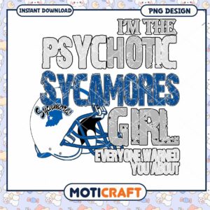 Psychotic Sycamores Girl PNG Design Instant Download
