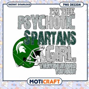 Psychotic Spartans Girl PNG Design for Fans Download