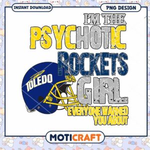 Psychotic Rockets Girl Toledo PNG Design Instant Download