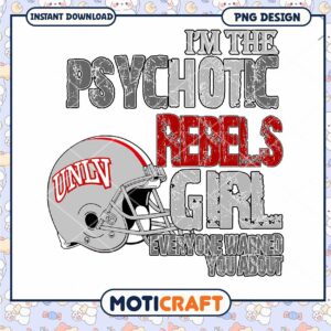 Psychotic Rebels Girl PNG Design for Fans Instant Download
