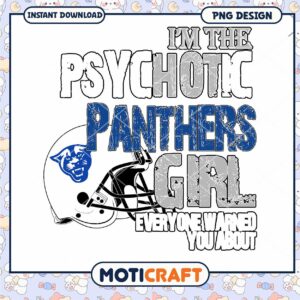 Psychotic Panthers Girl PNG Design Instant Download