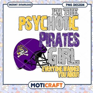 Psychotic Pirates Girl PNG Design for Instant Download