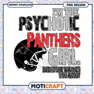 Psychotic Panthers Girl Fun Football PNG Design Download