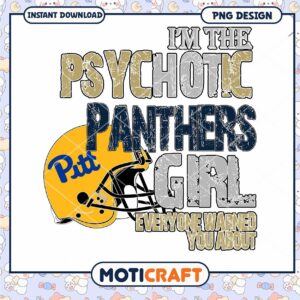 Psychotic Panthers Girl PNG Design for Instant Download