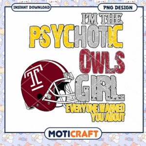 Psychotic Owls Girl Fun PNG Design Instant Download Art