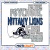 Psychotic Nittany Lions Girl PNG Design Downloadable Art