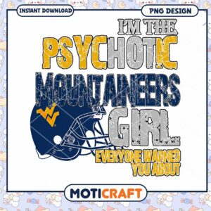 Psychotic Mountaineers Girl PNG Design Instant Download