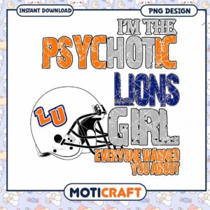 Psychotic Lions Girl Instant Download PNG Design