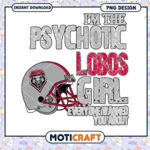 Psychotic Lobos Girl Instant Download PNG Design Art