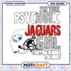 Psychotic Jaguars Girl PNG Design for Sports Fans