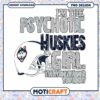 Psychotic Huskies Girl PNG Design Instant Download Only