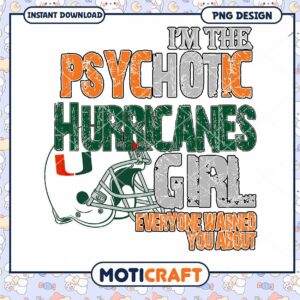 Psychotic Hurricanes Girl PNG Design Instant Download