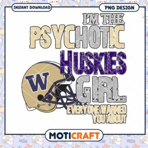 Psychotic Huskies Girl Design Instant Download PNG Art