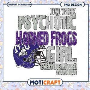 Psychotic Horned Frogs Girl PNG Instant Download Design
