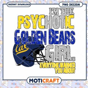 Psychotic Golden Bears Girl PNG Design Instant Download