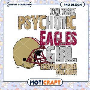 Psychotic Eagles Girl PNG Design Instant Download Gift