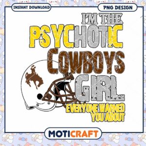 Psychotic Cowboys Girl PNG Design Instant Download Art