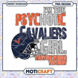 Psychotic Cavaliers Girl PNG Design Instant Download
