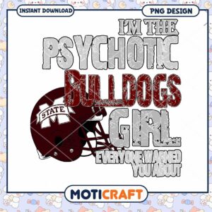 Psychotic Bulldogs Girl PNG Design for Fans
