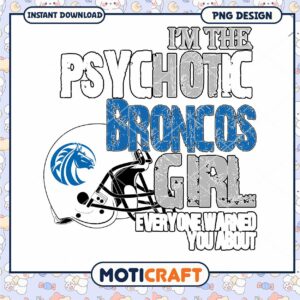 Psychotic Broncos Girl PNG Design Instant Download