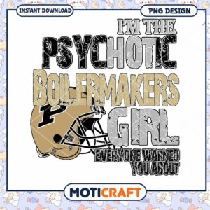 Psychotic Boilermakers Girl PNG Instant Download Design