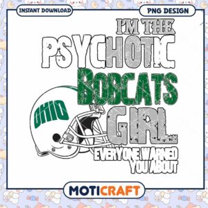 Psychotic Bobcats Girl PNG Design for Ohio Fans