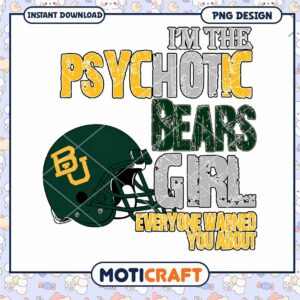 Psychotic Bears Girl PNG Design for Instant Download