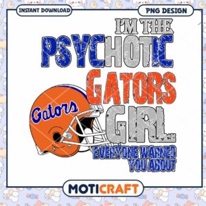 Psycho Gators Girl PNG Graphic for Fans and Apparel