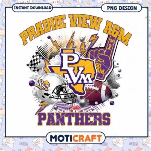 Prairie View A&M Panthers PNG Design for Instant Download
