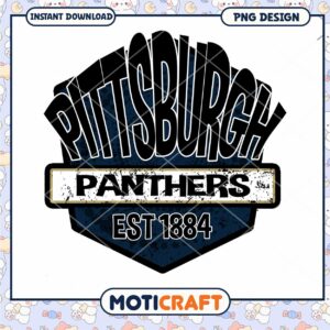 Pittsburgh Panthers Vintage Logo Instant Download PNG