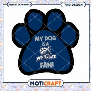 Penn State Dog Fan Paw Print PNG Design Download