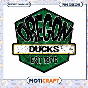 Oregon Ducks Vintage Badge Instant Download PNG Design