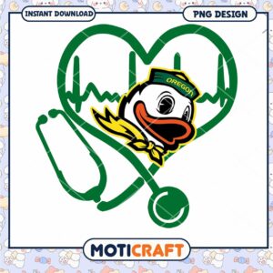 Oregon Duck Heartbeat Stethoscope PNG Design Download