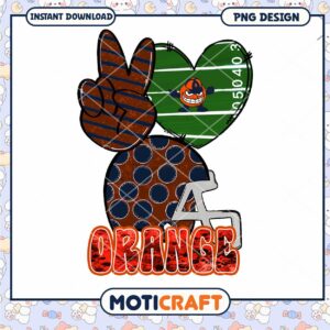 Orange Football PNG Design for Instant Download Fan Art