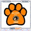 Option 1 (Focus on design) Orange Dog Paw Print PNG Design