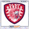 Ole Miss Rebels Vintage Logo PNG Instant Download Design