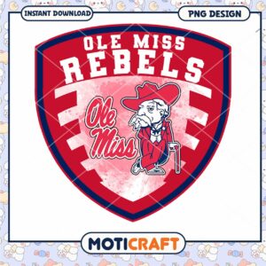 Ole Miss Rebels Vintage Logo PNG Instant Download Design