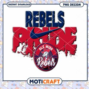 Ole Miss Rebels Pride Nike PNG Instant Download Design