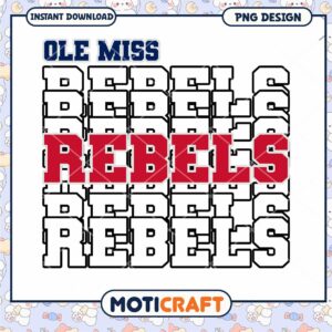 Ole Miss Rebels PNG Design for Instant Download Image